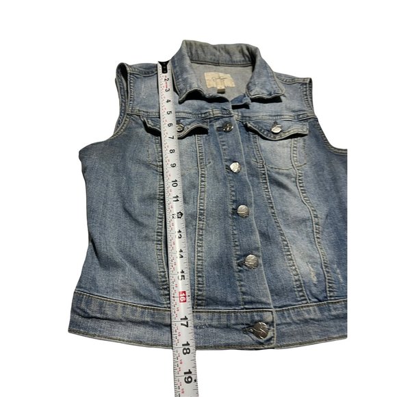 Jessica Simpson Y2K denim vest size: Medium - Picture 8 of 11